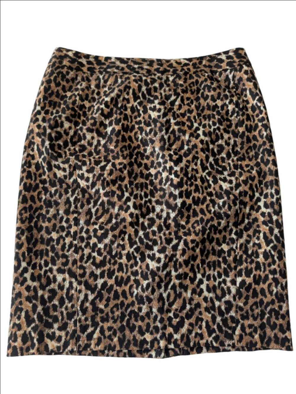 Ann Taylor Loft Animal Leopard Print Pencil Skirt Brown/Black Sz 10 NWT
